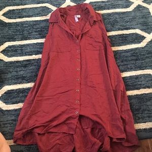 Sleeveless Button Down Dress